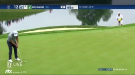 [1R 12번홀] 터지는 환호성 디펜딩 챔피언의 위용을 보여주는 존 람 | 다음스포츠