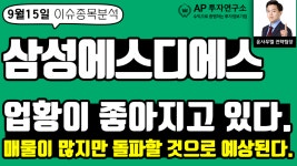삼성에스디에스(018260)- 업황이 좋아지고 있다. 매물이 많지만 돌파할 것으로 예상된다. - kakaoTV 삼성에스디에스(018260)- 업황이 좋아지고... 