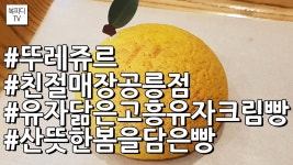 뚜레쥬르 유자 닮은 고흥 유자크림빵(친절매장,공릉점,갤럭시노트8,동영상,복피디TV) - kakaoTV 뚜레쥬르 유자 닮은 고흥 유자크림빵... 