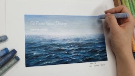 오일파스텔풍경 물결그리기 바다 물결그리기방법 Oil Pastel Wave Drawing - kakaoTV 오일파스텔풍경 물결그리기 바다... 