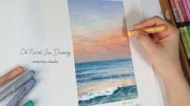 오일파스텔풍경 바다그리기 (구독자1000명을 맞이하며 )) Oil Pastel Sea Drawing - kakaoTV 오일파스텔풍경 바다그리기... 