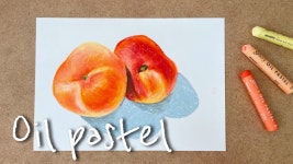 오일파스텔로 납작복숭아 그리기 | 문교소프트 오일파스텔 48 | 오일파스텔 초보 oil pastel - kakaoTV 오일파스텔로 납작복숭아 그리기... 