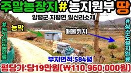 NO:1-423번#양평군땅.양평땅.양평군부동산.양평부동산.양평군공인중개사.양평군지평면일신리주말농장용지매매 - kakaoTV NO:1-423번#양평군땅.... 