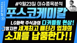 포스코케미칼 (003670) - LG화학 주식과의 디커플링 현상!! 세계최고... - kakaoTV 포스코케미칼 (003670) - LG화학 주식과의 디커플링 현상!!... 