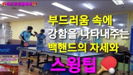 부드러움 속에 강함을 나타내주는 백핸드의 자세와 스윙팁! #박프로핑퐁톡톡 #백핸드 #마포사랑탁구클럽 # - kakaoTV 부드러움 속에 강함을...