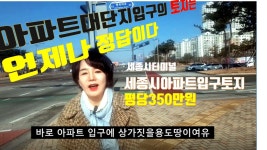 세종시부동산토지,세종터미널 역세권 아파트입구토지, 언제나 아파트 대단지 입구 토지는 정답이었다 세종시대평동사 - kakaoTV... 