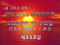 일진(日辰) 사주명리학_제113강_2019년 02월 27일(기해년 병인월 을미일)_을목 인월생 을미일주 - kakaoTV 일진(日辰) 사주명리학_제113강... 