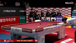 5연속득점으로 7세트 유리하게 끌고가는 에스와이 이영훈[웰컴... 끌고가는 에스와이 이영훈[웰컴저축은행 PBA 팀리그 2023-2024] 4라운