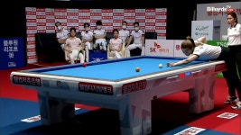 정교한 옆돌리기 3번으로 2세트를 따내는 하나카드[1라운드 I 웰컴저축은행 PBA 팀리그 2022-2023] - kakaoTV 정교한 옆돌리기 3번으로... 