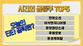 │ 한화오션, 이삭엔지니어링, 중앙첨단소재, 휴림로봇, 동성케미칼... │ 한화오션, 이삭엔지니어링, 중앙첨단소재, 휴림로봇, 동성케미칼