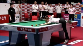 흔들림 없는 당구대 유연한 자세로 득점 이어가는 응우옌 [웰컴저... 유연한 자세로 득점 이어가는 응우옌 [웰컴저축은행 PBA 팀리그 3R]