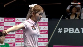 긴 공타 흐름 끝에 5점 하이런을 몰아치는 최연주![에스와이 LPBA 챔피언십 - kakaoTV 이것이 당구의 흐름이다..! 긴 공타 흐름 끝에 5점... 