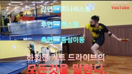 전면➡️피니쉬스윙 후면➡️백스윙 측면➡️중심이동 #박창규탁구 - kakaoTV 하회전 커트 포핸드 드라이브의 모든것을 말한다. 전면...