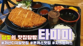 VLOG 타미미 가산디지털 돈까스 맛집 ㅣ 치즈돈까스 메로소금구이 ㅣ 맛집 탐방 브이로그 ㅣ 달빛맛 달비치다 - kakaoTV VLOG 타미미 가산디지털... 