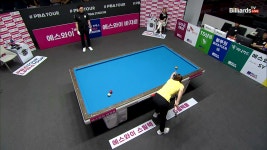 멋진 3뱅크샷 풀이 이후에 3세트 마무리에 성공하는 사카이!![에스와이 LPBA 챔피언십 23-24] - kakaoTV 멋진 3뱅크샷 풀이 이후에 3세트... 