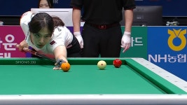 팀리그 2R] - kakaoTV 뱅크샷 마무리! 정보윤의 뱅크샷으로 따낸 하림의 4세트 [웰컴저축은행 PBA 팀리그 2R]