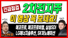 에코프로, LG에너지솔루션, 삼성SDI, 포스코퓨처엠, SK이노베이션, 2차전지 - kakaoTV [경제싸부]  긴급 점검! 에코프로, LG에너지솔루션... 