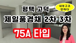 평택 고덕신도시 제일풍경채2차에듀,제일풍경채3차센텀 75A타입 내부구조 - kakaoTV 평택 고덕신도시 제일풍경채2차에듀... 
