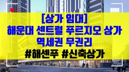 해운대 센트럴 푸르지오(해센푸) 상가 임대 역세권 무권리 신축 상가 - kakaoTV 해운대 센트럴 푸르지오(해센푸) 상가 임대 역세권 무권리 신축... 