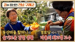 감이 풍년인 전남 구례군 동산마을 할머니의 슬기로운 감밭 생활 경로당에서 만난 마을의 최고령 고수 해주 정씨 - kakaoTV 감이 풍년인 전남... 