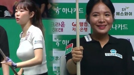 운명의 장난 김보라의 미스큐가 만든 스롱 피아비의 세트 승리... 미스큐가 만든 스롱 피아비의 세트 승리 [하나카드 LPBA 챔피언십]