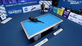 정교한 투뱅크샷 성공하며 세트포인트 만드는 차팍[실크로드안산... 성공하며 세트포인트 만드는 차팍[실크로드안산 PBA 챔피언십 23-24]