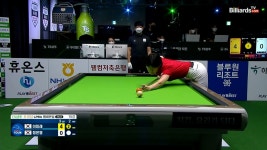 3세트 4연속득점하며 유리한 고지를 점령하는 이미래[TS샴푸-푸라닭 PBA 챔피언십 2022] | 다음스포츠