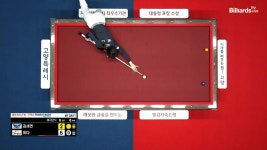 어려운 투뱅크샷 성공하며 세트스코어 0대3에서 경기 역전을 도모하는 히다[웰컴저축은행 PBA 팀리그 2023 - kakaoTV 어려운 투뱅크샷... 