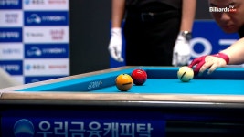 가볍게 투뱅크샷 득점하며 3세트도 하이런 기록하는 조재호[우리금융캐피탈 PBA챔피언십 24-25] - kakaoTV 가볍게 투뱅크샷 득점하며... 