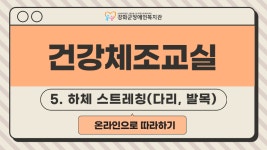 [건강체조교실] 5. 하체 스트레칭(다리, 발목) - kakaoTV [건강체조교실]  5.  하체 스트레칭(다리, 발목)