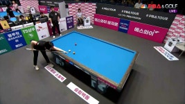 당구는 과감하게! 최대각을 멋지게 만들어내면서 뱅크샷 득점하는 강지은![에스와이 LPBA 챔피언십 23-24 - kakaoTV 당구는 과감하게!... 
