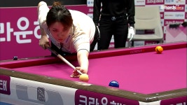 경기를 원점으로 돌리는 김민아[크라운해태 LPBA챔피언십 2024]... 경기를 원점으로 돌리는 김민아[크라운해태 LPBA챔피언십 2024]