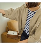 [[20%세일]46777/V넥가오리 7부 지퍼자켓]