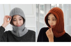 ZOOZOOM - h1004/[울15%]울혼방 골지 바라클라바