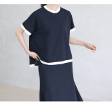 ZOOZOOM - 52522/쿨원단 배색 텐션스커트