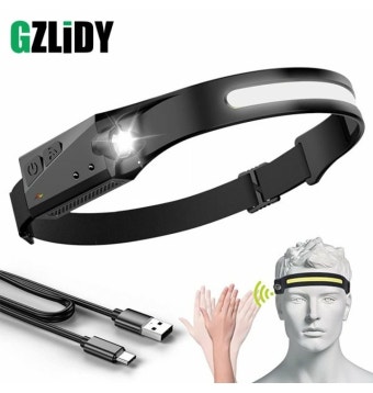 낚시 랜턴 3 모드 강력한 손전등 - 티몬 [티몬] 휴대용 LED 전조등 IR 센서 COB 헤드라이트, USB 충전식 헤드 토치 방수 낚시 랜턴 3 모드...
