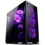 상품 이미지 보기 : ABKO(앱코) NCORE 오로라 RGB 튜닝 LED 강화유리 미들타워 케이스