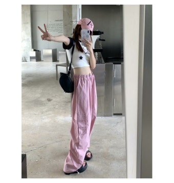 여성 데일리 스판 힙합 와이드 카고바지 빅사이즈 가을 카고 봄 키작녀 뉴진스바지 팬츠 여름 - 티몬 [티몬] 여성 데일리 스판 힙합 와이드...