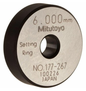 Mitutoyo 177-267 세팅 링, 6mm 사이즈, 7mm 너비, 25mm 외부 직경, +/-1.5마이크로미터 정확도 - 티몬 [티몬] Mitutoyo 177-267 세팅 링...