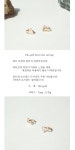14k gold heart line earring :: 천삼백케이 14k gold heart line earring