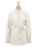 [ao8670 허리끈울셔츠_크림]  이노빌.  [ao8670 허리끈울셔츠_크림]