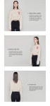 [DEVIWEAR데비웨어]여성 요가복 DEVI-T0024-아이보리 필라테스 티셔츠 긴팔 레터링 [W CONCEPT]