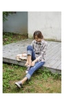 [8DA13278BB_씨유자수 체크 셔츠] 저스트원