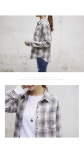 [8DA13278BB_씨유자수 체크 셔츠] 저스트원
