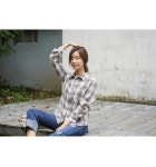 [8DA13278BB_씨유자수 체크 셔츠] 저스트원