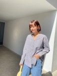 [[EVELLET]스에빈 ST 카라 블라우스]