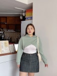 [제작/빅사이즈]이블렛 엘비트 크로스 트임 후드 티셔츠 제이스타일