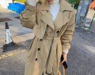 [라헨비 벨트SET 윙 트렌치 코트]