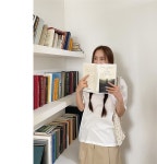 [류엔리 40수 V넥 티셔츠]