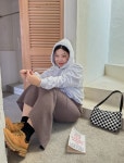 [푸드링 양기모 자수 후드맨투맨]